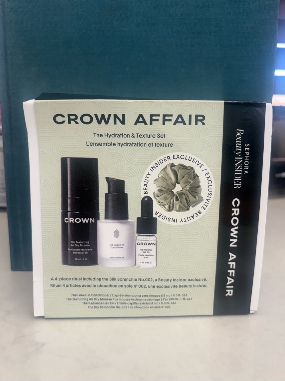 Crown Affair Hydration & Texture Set with scrunchie